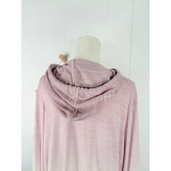 Torrid Plush Lace Inset Hoodie Pink Ombre Mauve Plus Size 3X Pullover - Picture 10 of 12